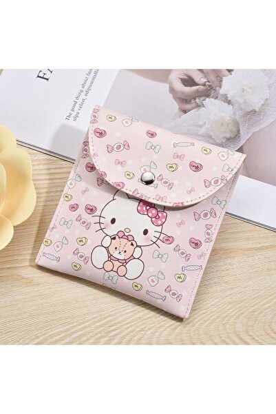 Miniso حقيبة تخزين السدادات القطنية النسائية من Hello Kitty Girl، حقيبة فوط ص...