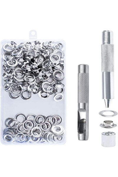 Choice قطر 10 مم 100 مجموعة من أدوات تثبيت الحلقات المعدنية لأحزمة الملابس وا...