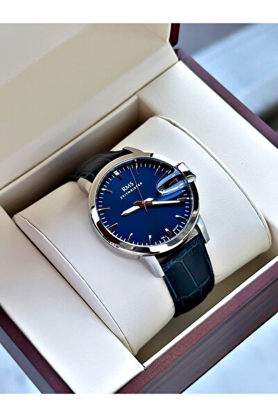 Romanson Men's Wristwatch with Calendar 24 Months Warranty Leather Cord Steel Case 1447.03Sz