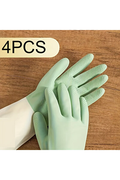 Choice 4 قطع قفازات تنظيف منزلية مقاومة للماء قفازات تنظيف المطبخ قفازات غسيل...