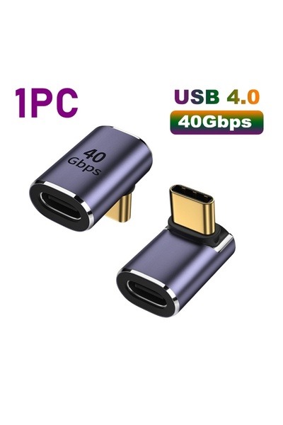 Choice B USB 4.0 PD 240W OTG من النوع C إلى C Thunderbolt3 محول كابل تمديد L Style ذكر إلى أنثى إلى Fe.