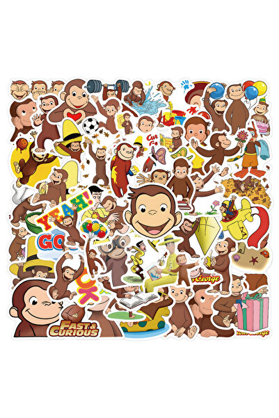 Choice ملصقات جورج الفضولي اللطيفة متعددة الألوان 60 قطعة من الفينيل المقاوم ...