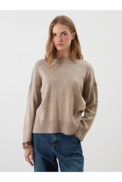 LC Waikiki Sparkling Choices from Shining Store | Crew Neck Oversize Women's Knitwear Sweater