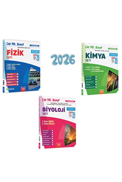 Çap Yayınları 2026 Çap Yayınları 10. Sınıf Fizik Kimya Biyoloji Seti