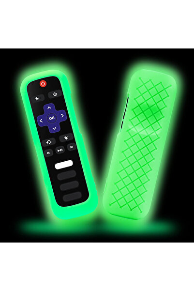 Choice أخضر مناسب لغطاء جهاز التحكم عن بعد Roku المضاد للانزلاق والسقوط TCLRC...