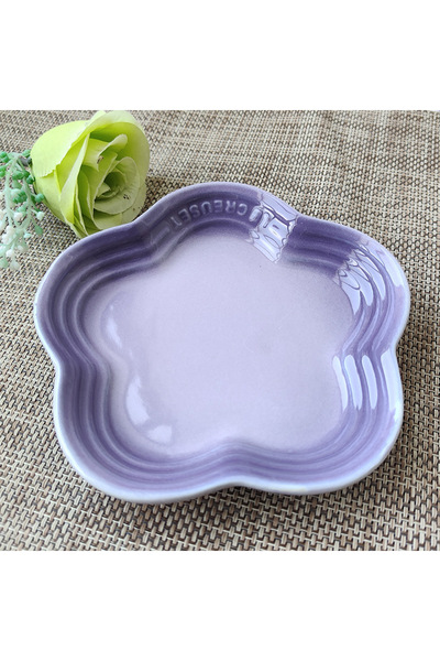 Choice Purple 1PC 5.5inch Plum Blossom Small Plate Sauce Plates French Cool Color Cake Dish Gradual Spit Bo