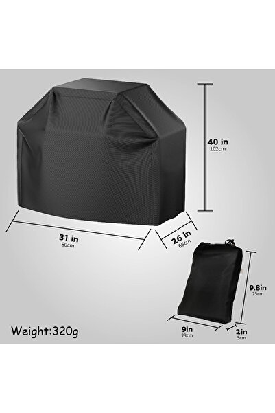 Choice غطاء شواية متعدد الأحجام مقاس 31 بوصة، غطاء شواية غاز شواء مقاوم للماء شديد التحمل، أسود، مقاوم للحرارة