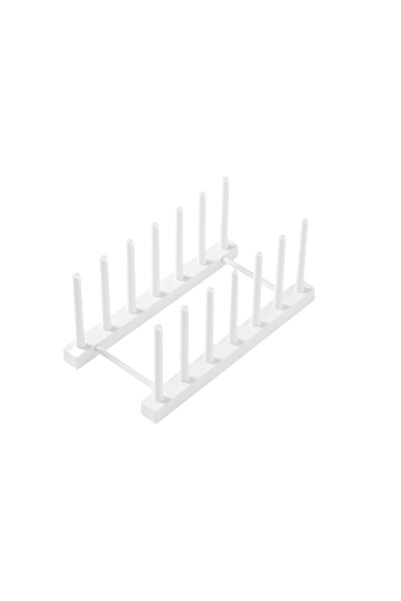 Choice رف تصريف أطباق المطبخ الأبيض رف بلاستيكي متعدد الوظائف منظم تخزين أدوا...