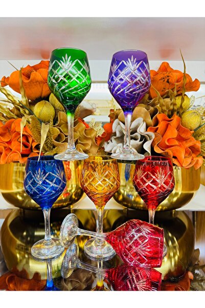 LOKMAN ZÜCCACİYE Hand cut chubby 1. Class workmanship colorful coffee side water glass