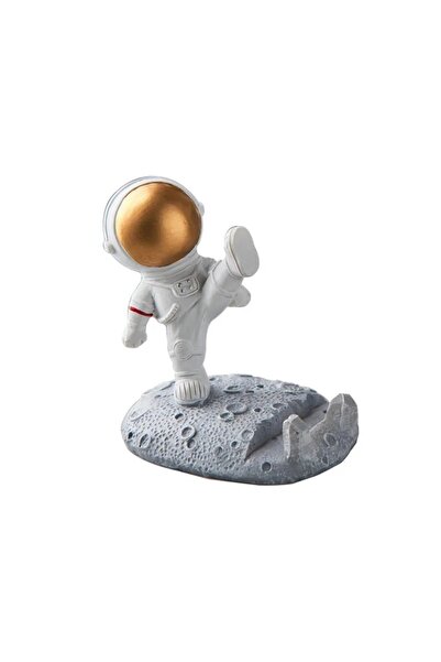 Choice ديكور مكتب ذهبي على شكل حامل هاتف محمول على شكل رواد فضاء على الطراز ا...