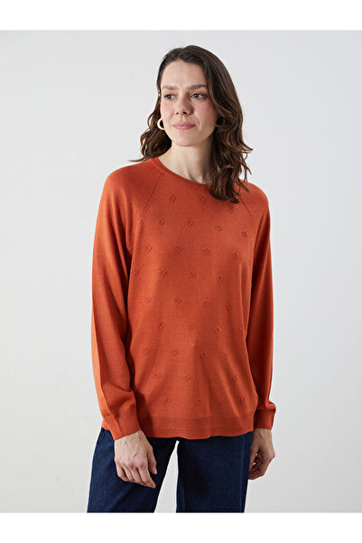 LC Waikiki Sparkling Choices from Shining Store |   Crew Neck Floral Women's Knitwear Sweater