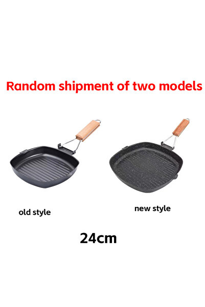 Choice BLACK 24cm Foldable Portable Frying Pan Picnic Grill Pan Anti-scald Wo...