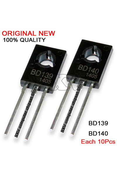 Choice 20 قطعة BD139 BD140 10 أزواج (10 قطع BD139 + 10 قطع BD140) TO126 TO-12...