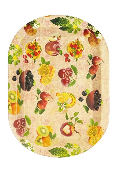 Blusmart Tavă plastic dur 41,5x28 cm, design fructe