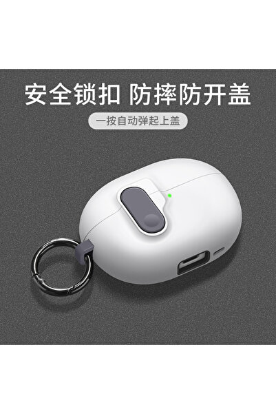 Choice جراب أبيض فاخر لسماعات هواوي فري بودز برو 4 اللاسلكية بتقنية بلوتوث، م...