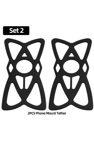 Choice حامل هاتف محمول مرن أبيض مزود بشبكة حماية وحزام مطاطي وأشرطة أمان من ا...