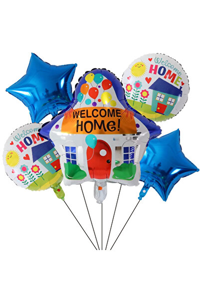 Choice كما في الصورة كما في الصورة 5 قطع بالونات هليوم معدنية ترحيب بالمنزل ل...