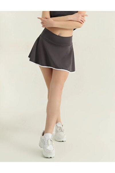 MAROVOAY Μίνι φουσκωτή φούστα με λευκό περιθώριο στο κάτω μέρος