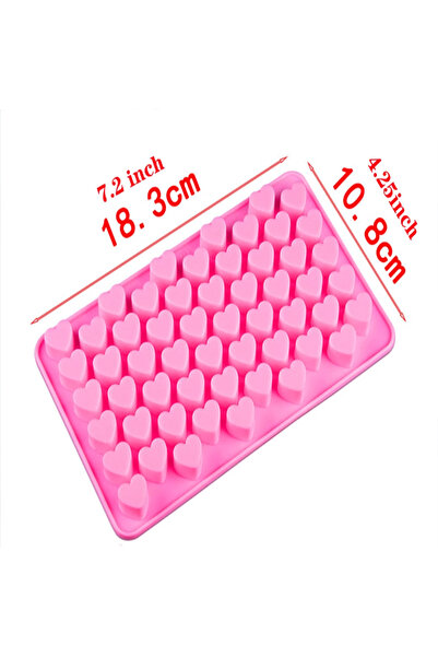 Choice وردي 1 قطعة/صغير 55 قالب سيليكون على شكل قلب قالب سيليكون بني السكر قا...