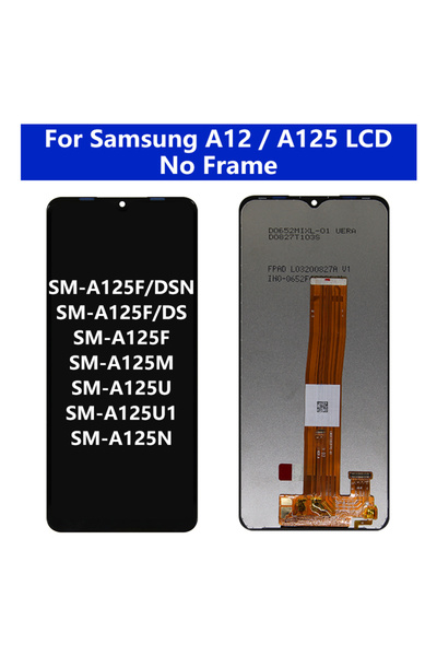 Choice1 شاشة LCD سوداء بدون إطار مقاس 6.5 بوصة لهاتف Samsung A12 شاشة LCD مقا...