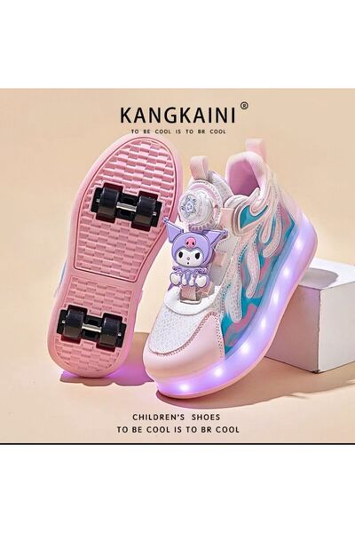 LİLLYPİCCA Kız Çocuk Spor Ayakkabı Şarj Edilebilir Farklı Modlarda Led Işıklı Kapanabilir Tekerlekli