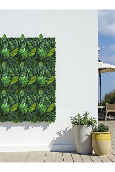 SanatFlowers Doğal Görünümlü Yapay Yapraklı Duvar Paneli 40x60 – Dikey Bahçe Dekoru