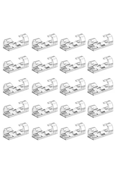 Choice 20pcs-transparent No-punch Cable Manager, Wall Sticker, Traceless Wire Storage, Fixed Self-adhesive