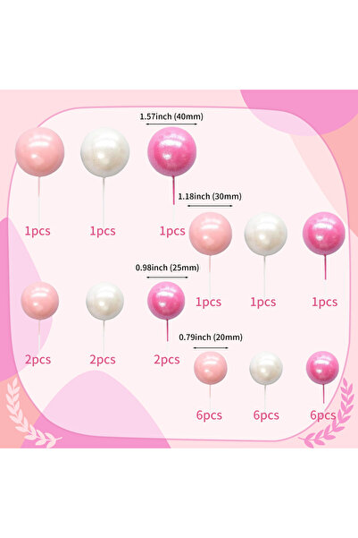 Choice 30 قطعة 30 قطعة كرات تزيين الكيك كرات رغوية تزيين الكيك DIY تزيين حفلا...