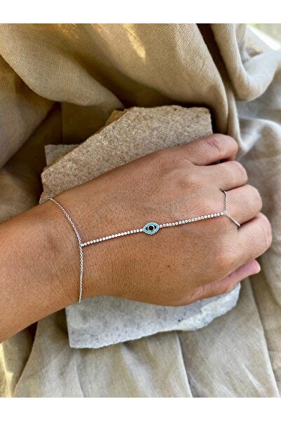 nunu takı شاحميران فضي اللون مع تفاصيل للعين