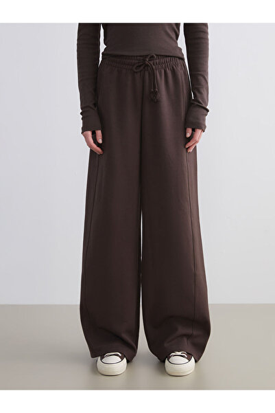 LC Waikiki Sparkling Selections from Shining Store | Elastic Waist Wide Leg Women's Sweatpants