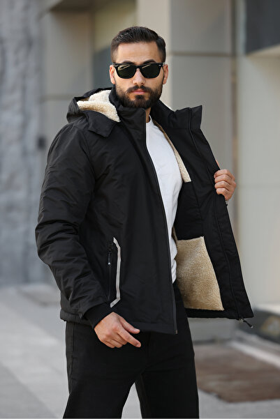 MRD SPORT Fur Inside Hooded Coat