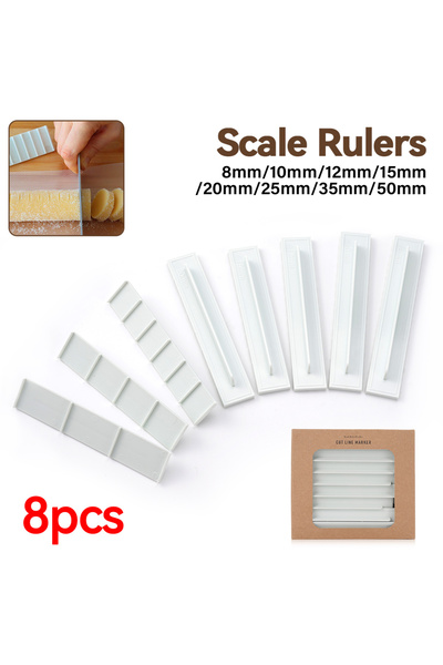 Choice 8 قطع قالب بسكويت غير لاصق قاطع بسكويت مقياس مسطرة قالب قطع أدوات مطبخ للخبز DIY B