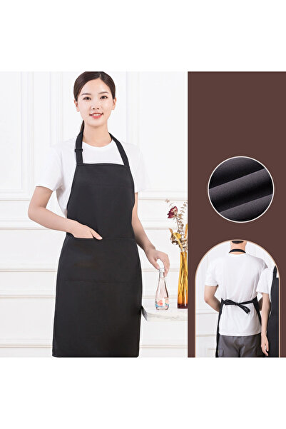 Choice مريلة سوداء قابلة للتعديل مع جيوب مريلة مطبخ للطهي للنساء والرجال مريل...