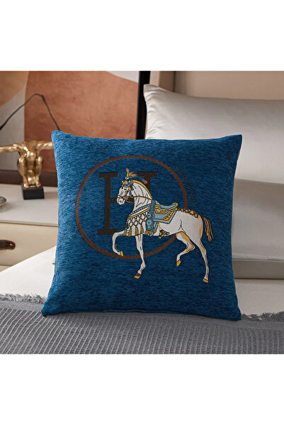 Choice 1 قطعة 45X45 سم غطاء أزرق داكن فاخر على الطراز العصري من نسيج الكابل ب...