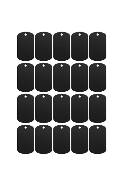 Choice 20 قطعة سوداء 10/20 قطعة معدنية خالية من الختم علامات الألومنيوم متعددة الألوان علامات معدنية خالية من النقش مفتاح