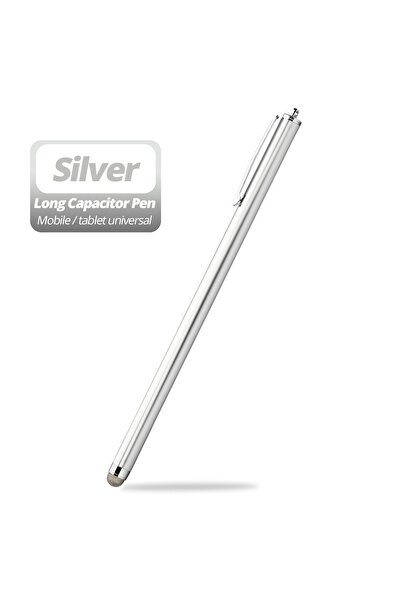Choice قلم لمس فضي طويل 18.5 ملم، قلم شاشة لمس سعوي للأجهزة اللوحية، متوافق م...