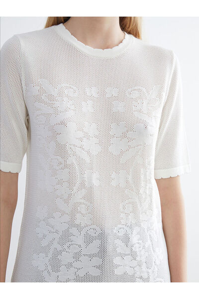 LC Waikiki Sparkling Choices from Shining Store | Crew Neck Embroidered Women's Knitwear Sweater