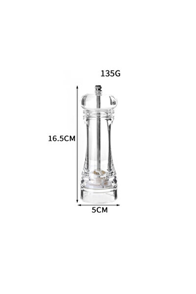 Choice مطحنة فلفل 6 بوصة - ملاحة وملح أكريليك قابلة للتعديل بواسطة دوار خزفي kitche
