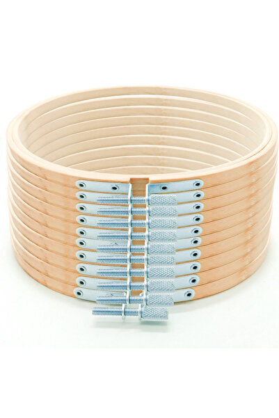 Choice CX-JCTZ-016 10 قطع 20 سم إطار خشبي للتطريز إطار من الخيزران إطار بيضاو...