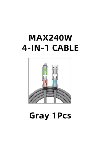 Choice كابل USB من النوع C إلى USB C متعدد إلى متعدد 1 متر رمادي 1 متر 1 قطعة...