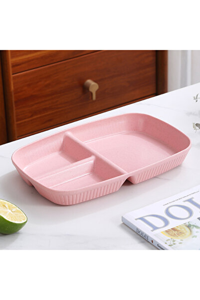 Choice طبق عشاء قابل لإعادة الاستخدام من Pink Divided Dish أطباق عشاء للمطبخ ...