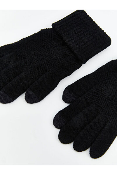LC Waikiki Black Basic Women's Gloves