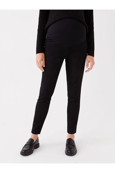 LC Waikiki Black Maternity Pants with Abdominal Panels