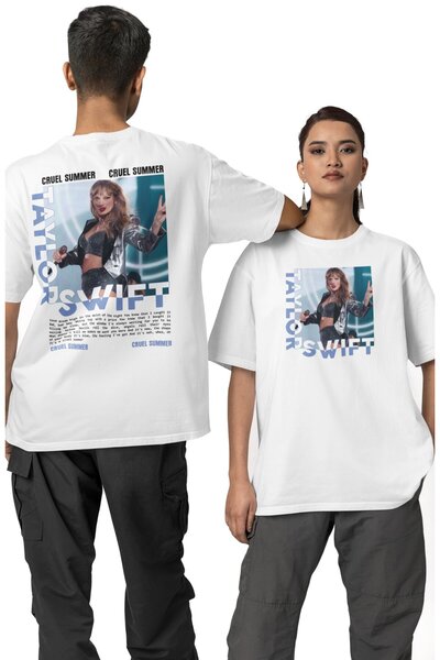 Fuddy Moda Μπλουζάκι Unisex Taylor Swift Cruel Summer με στάμπα στην πλάτη, μ...