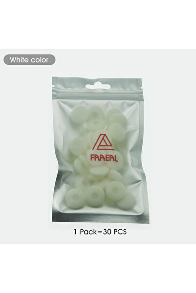 Choice أبيض - عبوة واحدة (30 قطعة) FAAEAL 15 زوجًا من وسادات الأذن البديلة لس...