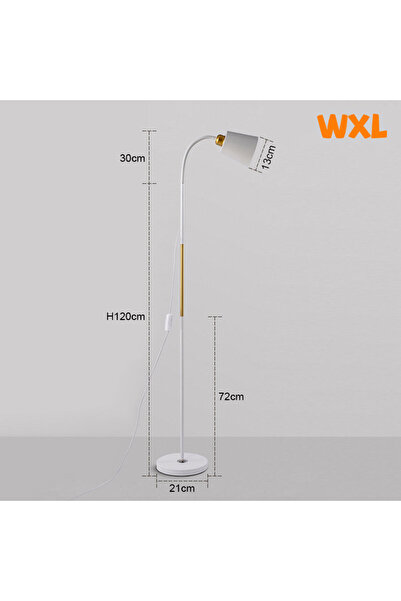 Choice No light bulb White Floor Lamp Simple Floor Lamp Floor Light Wrought Iron LED Standing Lamp Adjustab
