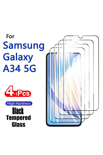 Choice3 واقي شاشة أسود من قطعة واحدة لهاتف Galaxy A34، متوفر بمقاسات من 1 إلى...