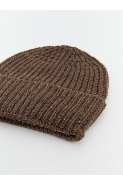 LC Waikiki Brown Basic Boy's Beret and Neck Collar