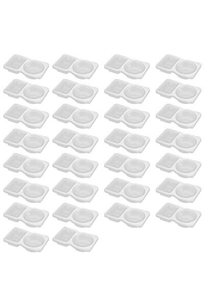 Choice 40PCS 5/10/20/40PCS Double Compartment Seasoning Container with Lid Portable Compartment Snack Conta