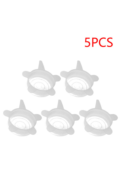 Choice 6.5cm 5pcs 1/5pcs Silicone Preservation Cover Reusable Airtight Food Universal Dish Stretch Round L